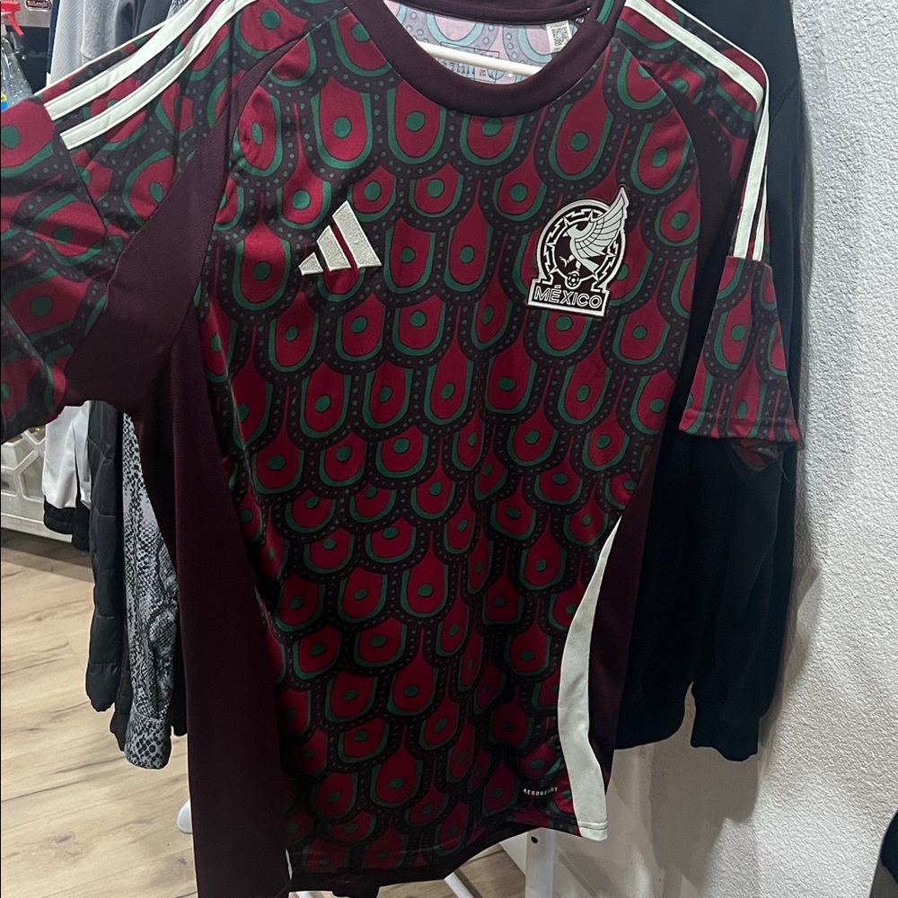 Adidas Mexico Jersey with Red and Green Design